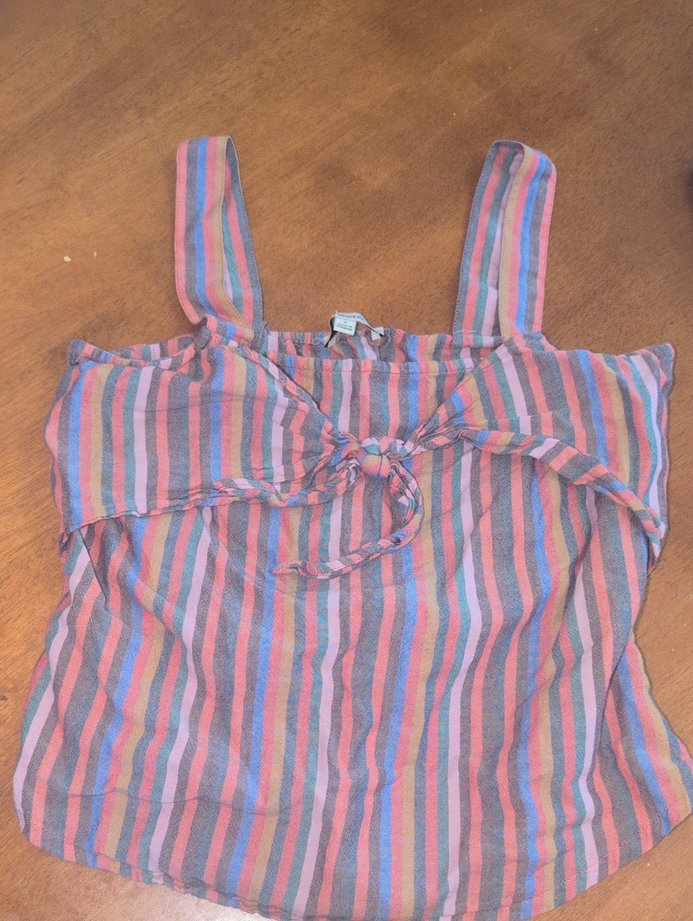 Madewell Multicolor Striped Tie-Front Camisole